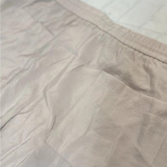 Zara Modal Blend Satin Style Pants W/Pocket Drawstring Woman’s Size XL Beige  - Picture 14 of 16